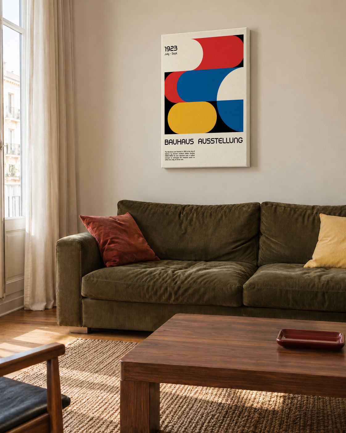 Bauhaus Ausstellung 1923 - Unframed canvas in an interior