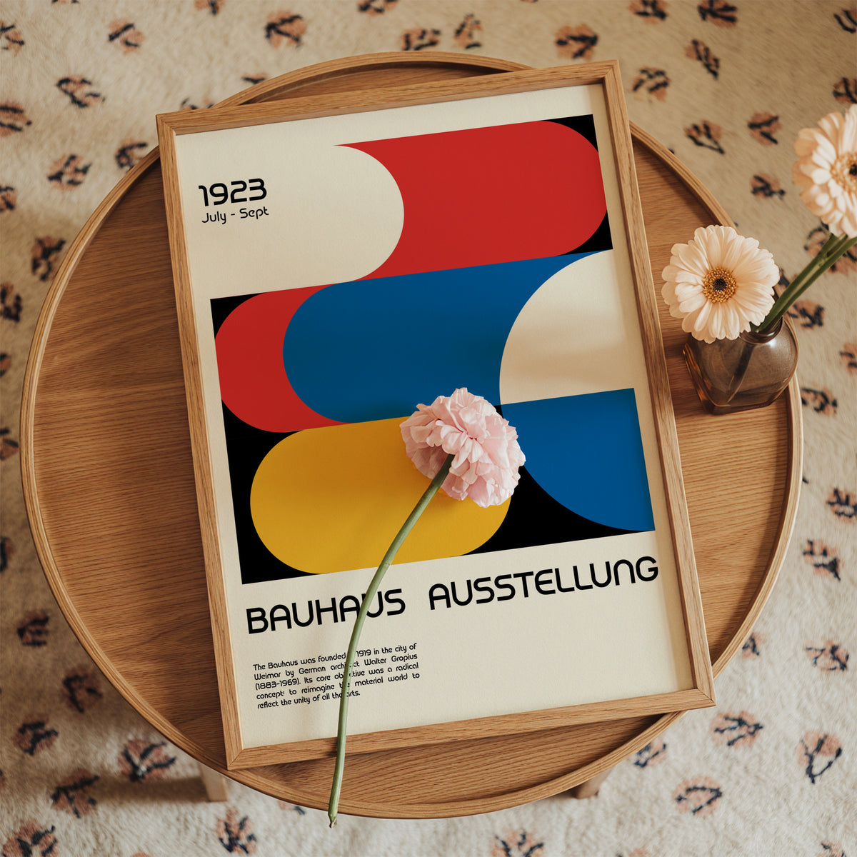 Bauhaus Ausstellung 1923 - Framed poster in an interior