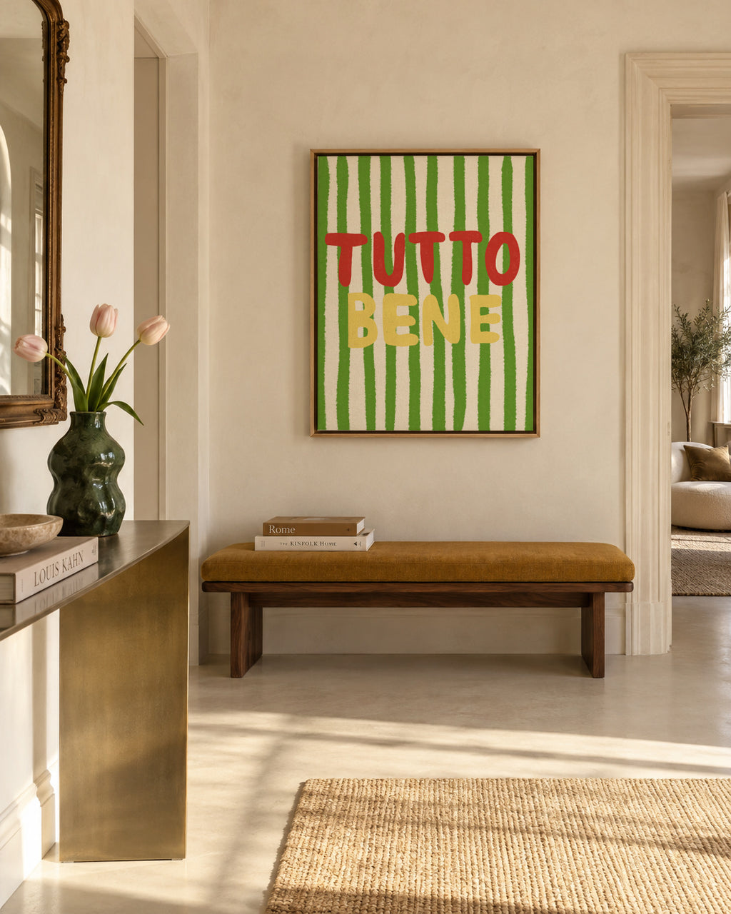 Tutto Bene - Framed canvas in an interior