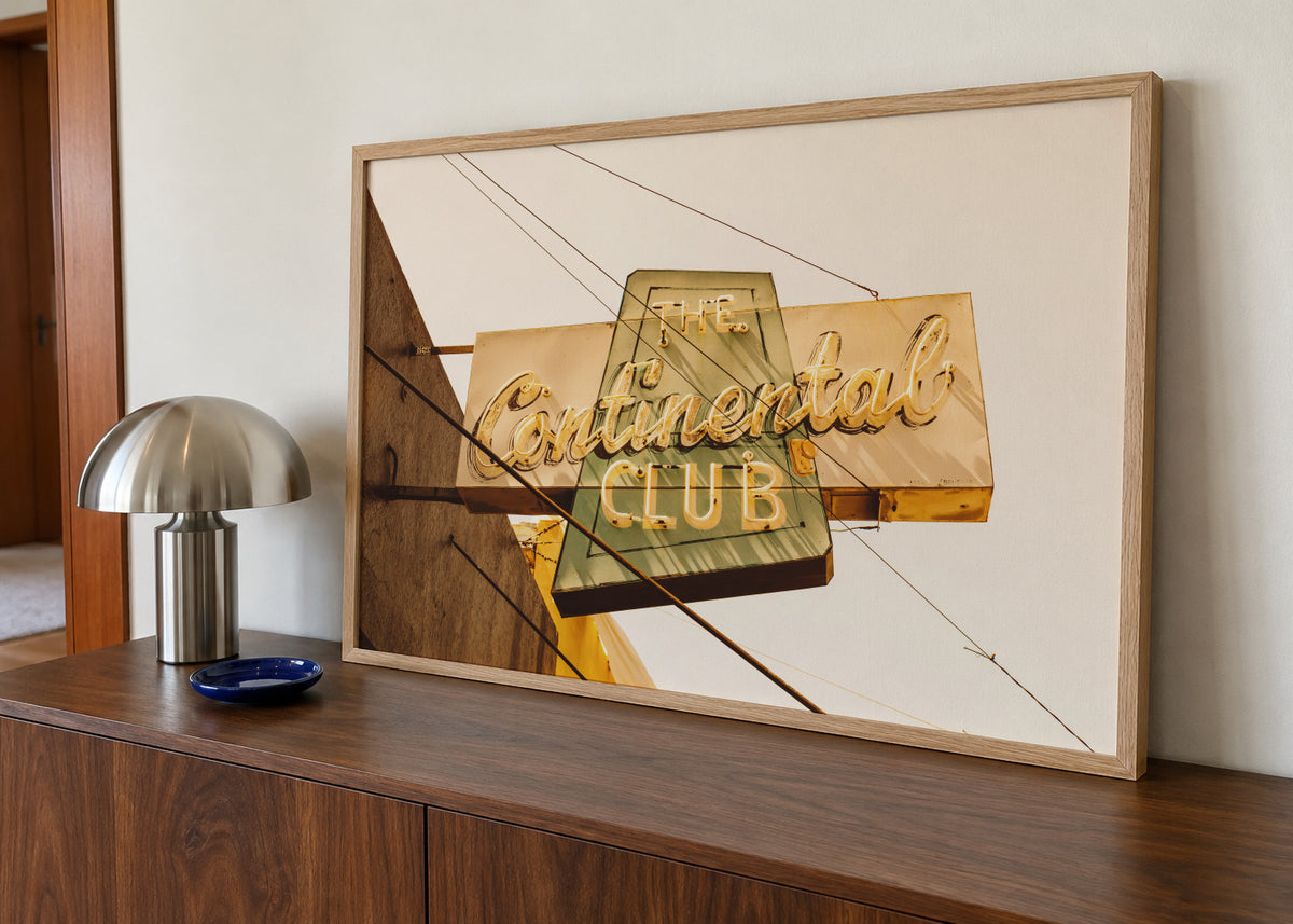 The Continental Club - Framed poster in an interior