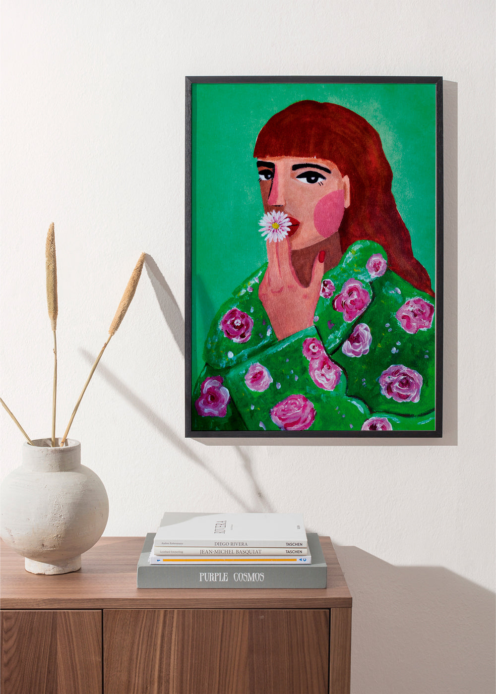 Girl in Green and hotsell Red Print 40x50cm (286)