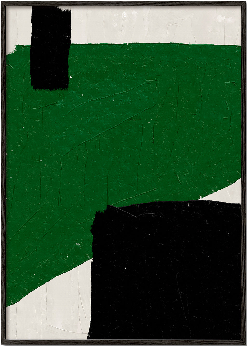 Green Beige Black Oil Abstract Painting - THE MIUUS STUDIO