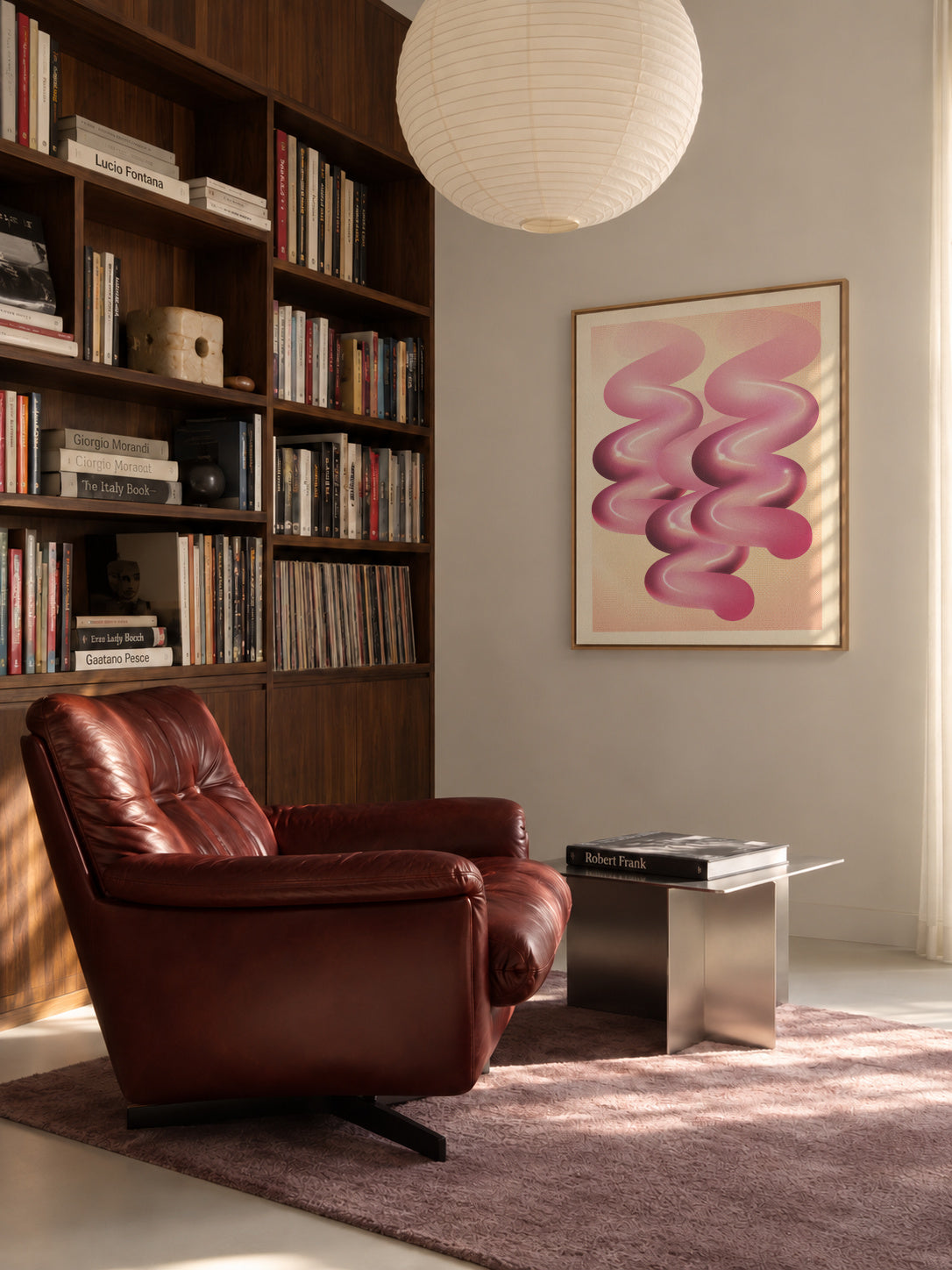 RETRO GRAPHIC NO.1 - Framed canvas in an interior