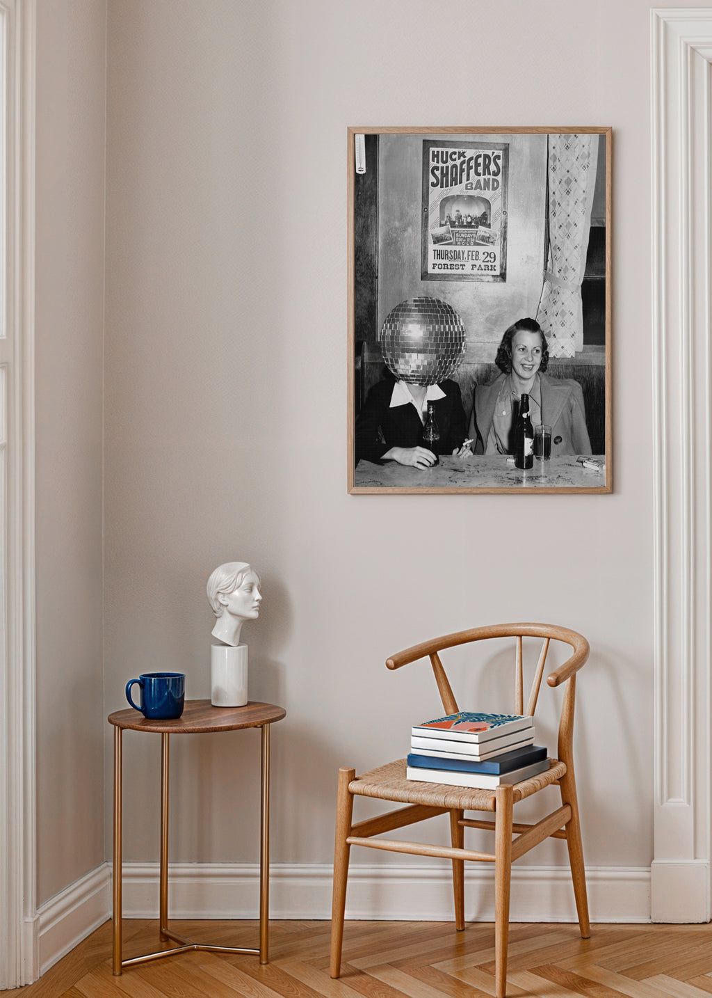 DISCO COLLAGE PARTY - Framed poster in an interior
