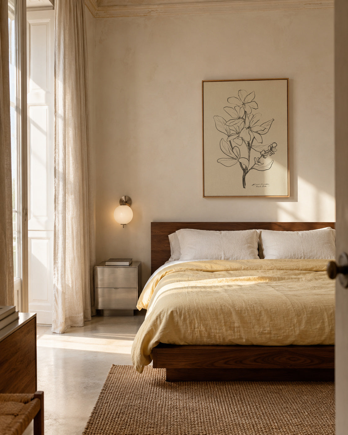 Floral 1 - Framed canvas in an interior