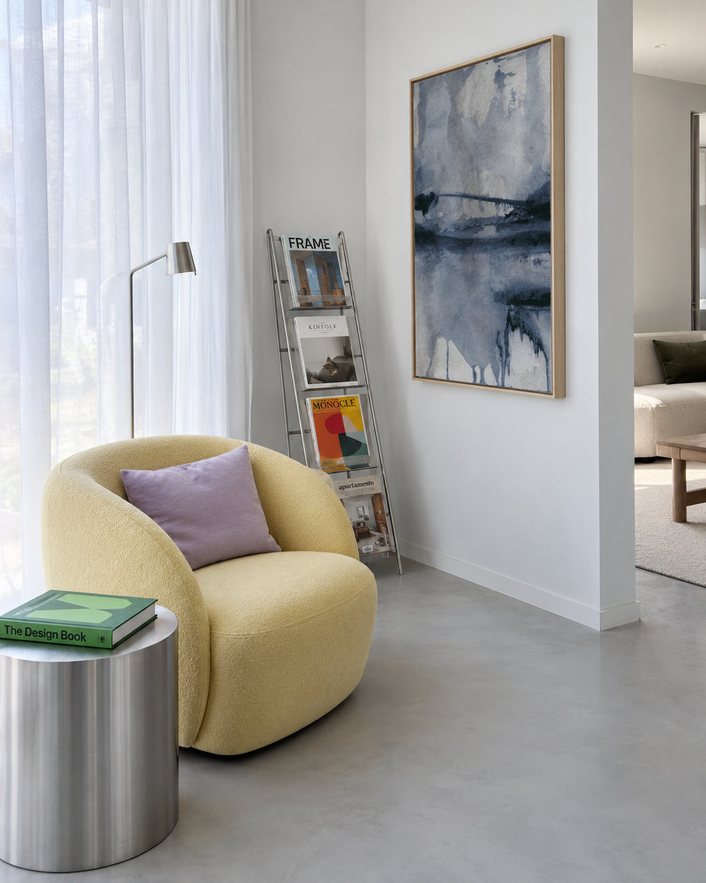 Blu 2 - Framed canvas in an interior