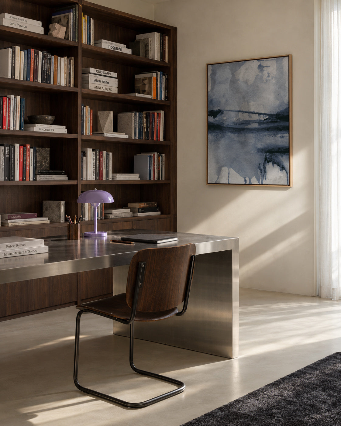 Blu 2 - Framed canvas in an interior