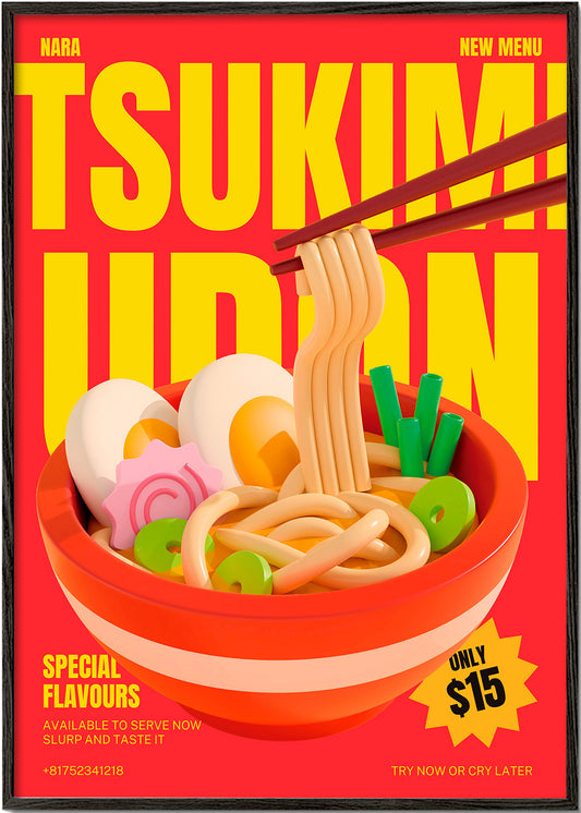 Tsukimi Udon Menu - Julia Ramiro