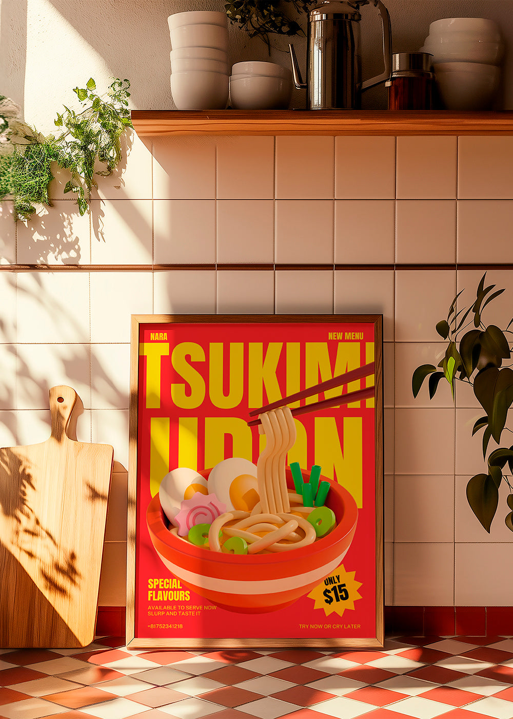 Tsukimi Udon Menu - Julia Ramiro