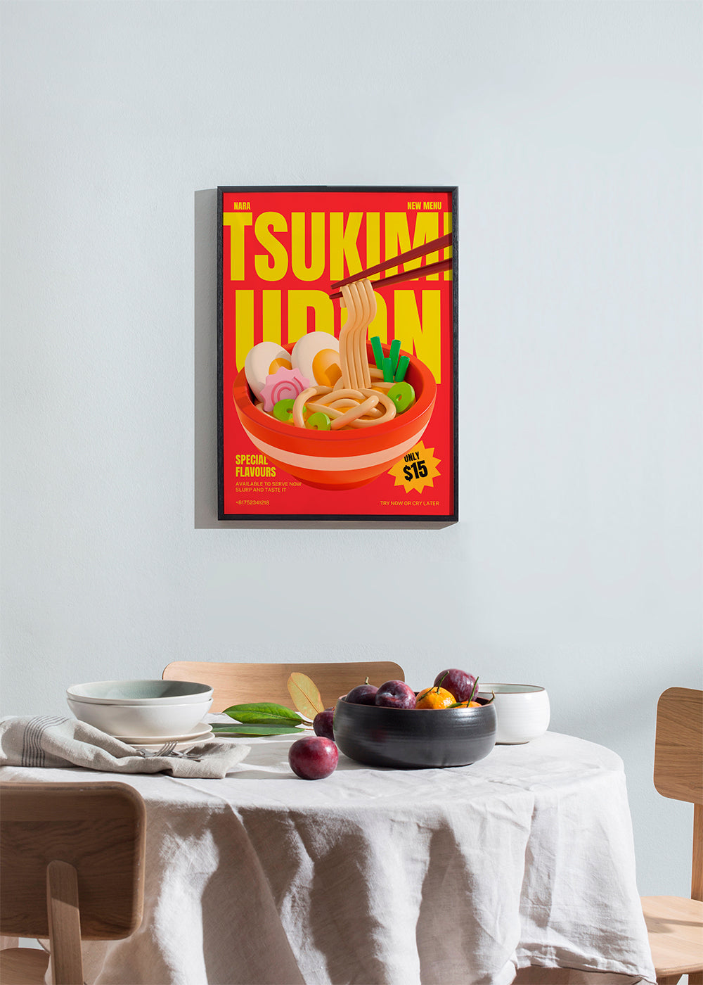 Tsukimi Udon Menu - Julia Ramiro