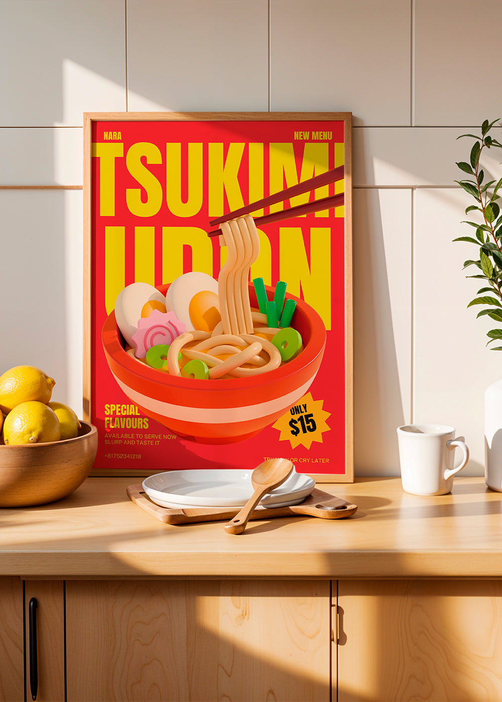 Tsukimi Udon Menu - Julia Ramiro