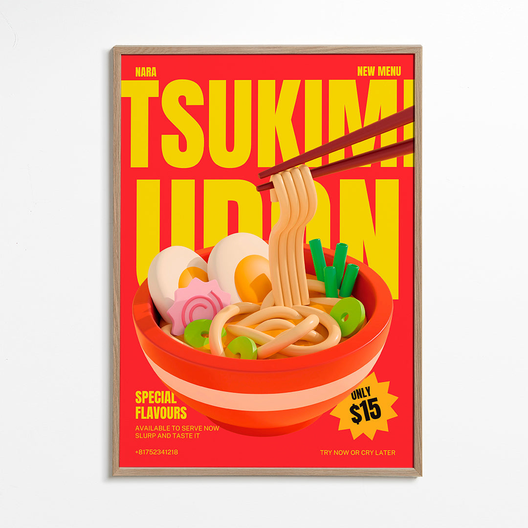 Tsukimi Udon Menu - Julia Ramiro