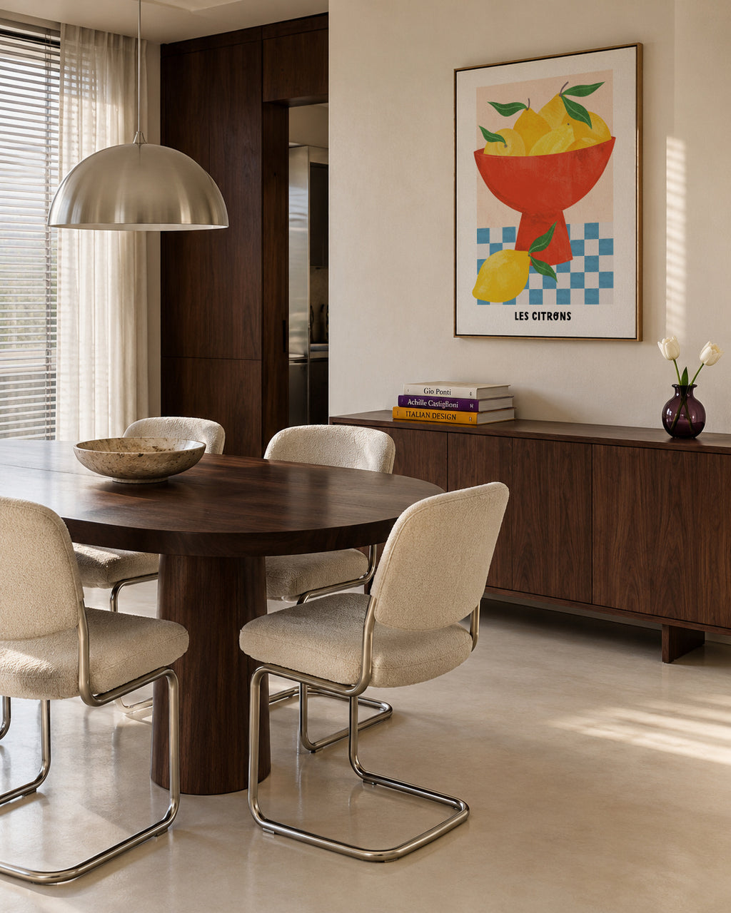 Les Citrons - Framed canvas in an interior