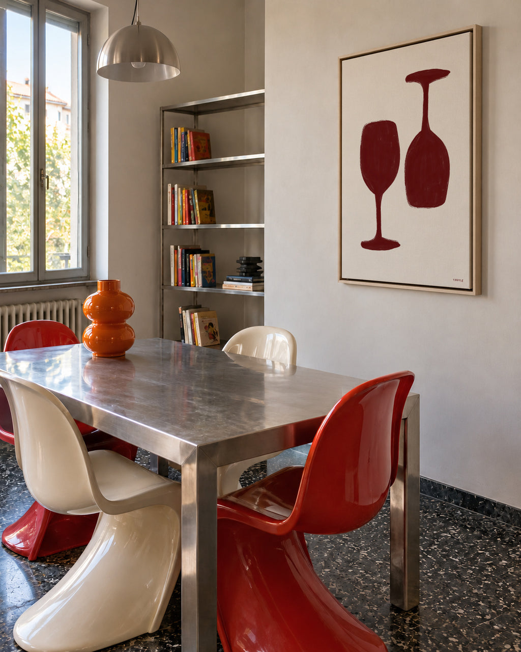 Wine time - Framed canvas in an interior