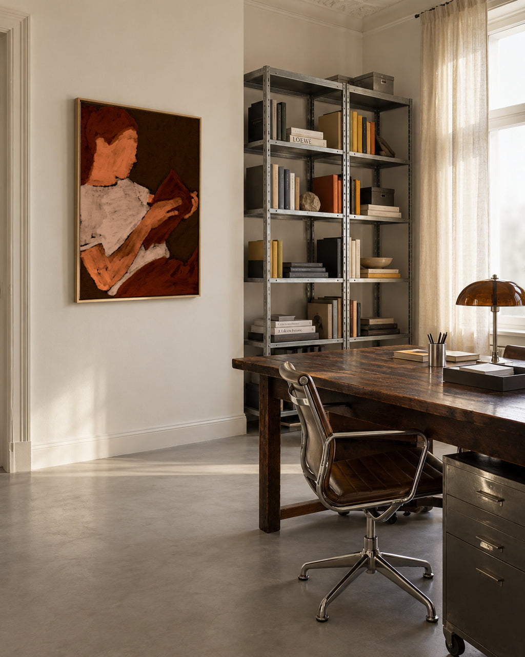 Book lover 4 - Framed canvas in an interior