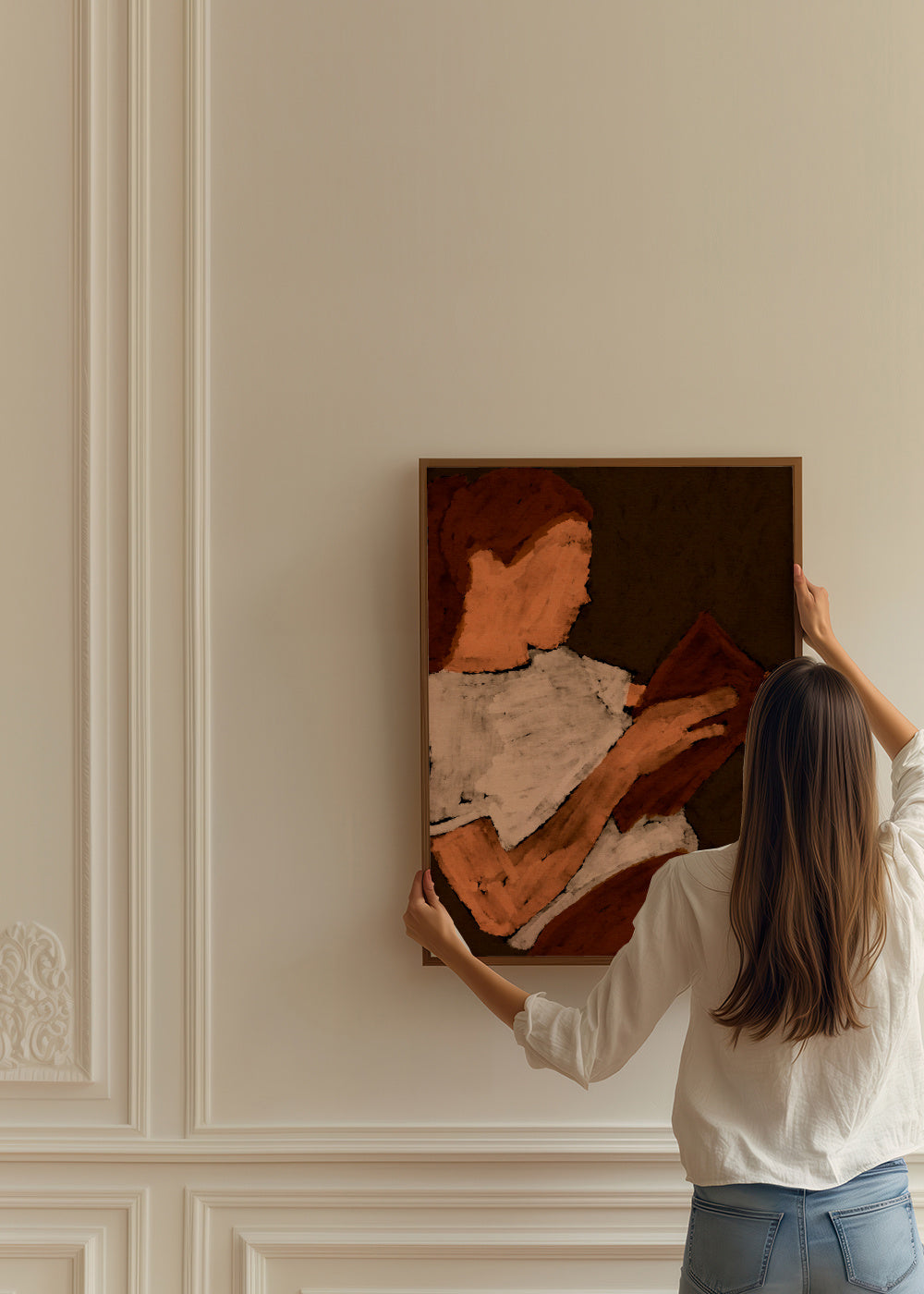 Book lover 4 - Framed poster in an interior