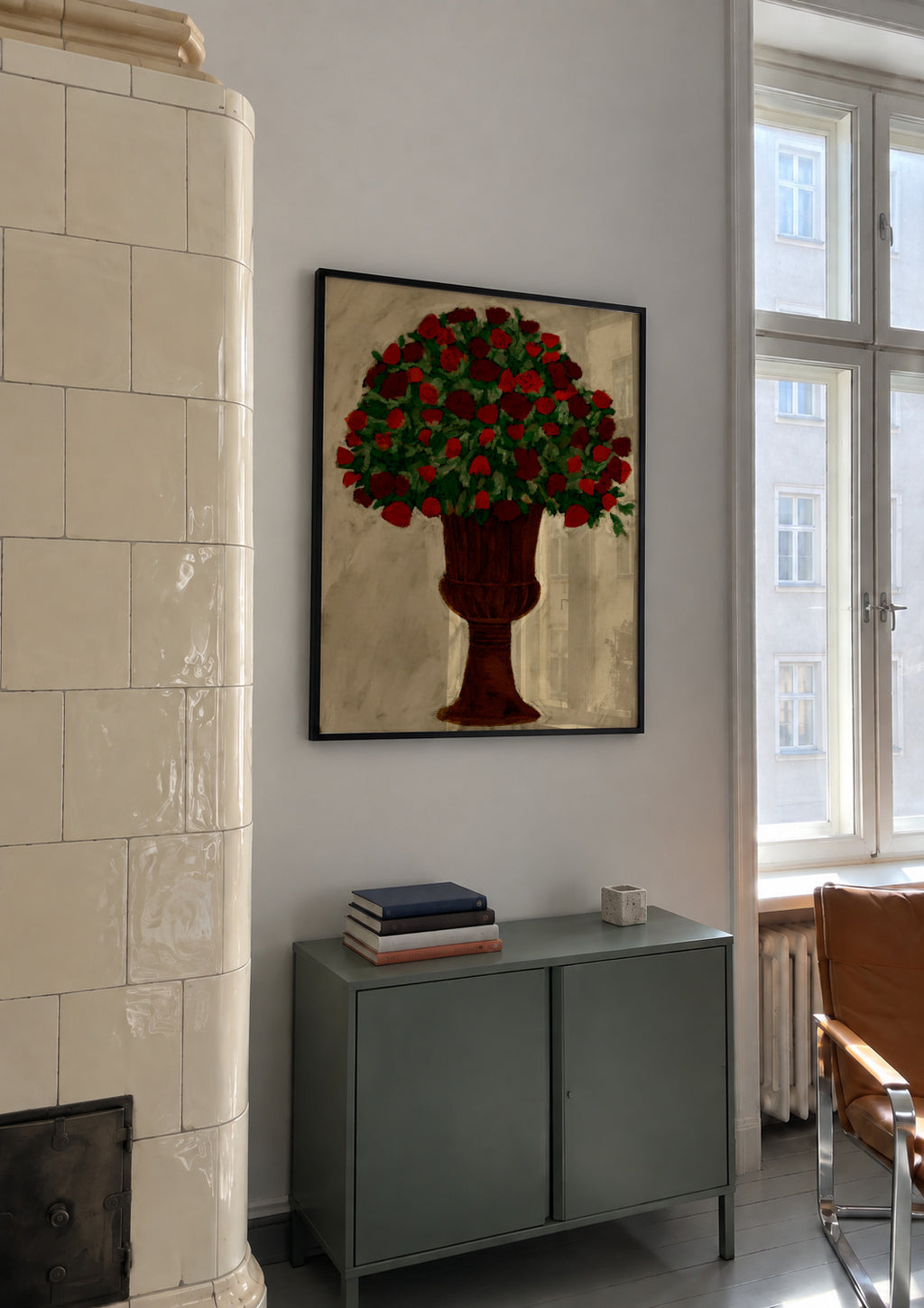 Spring bouquet - Framed poster in an interior