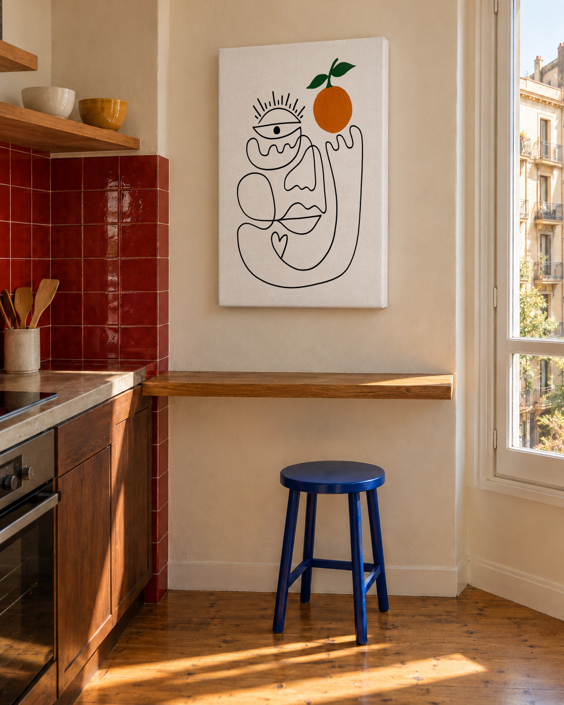 Elmar - Unframed canvas in an interior