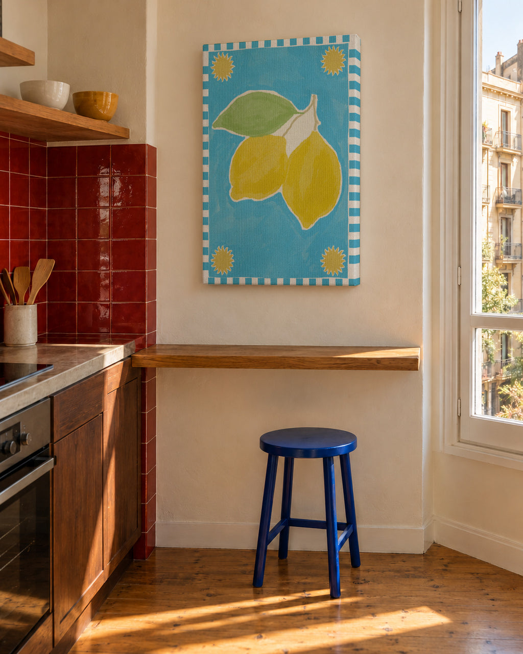 Lush duo 2 - Unframed canvas in an interior