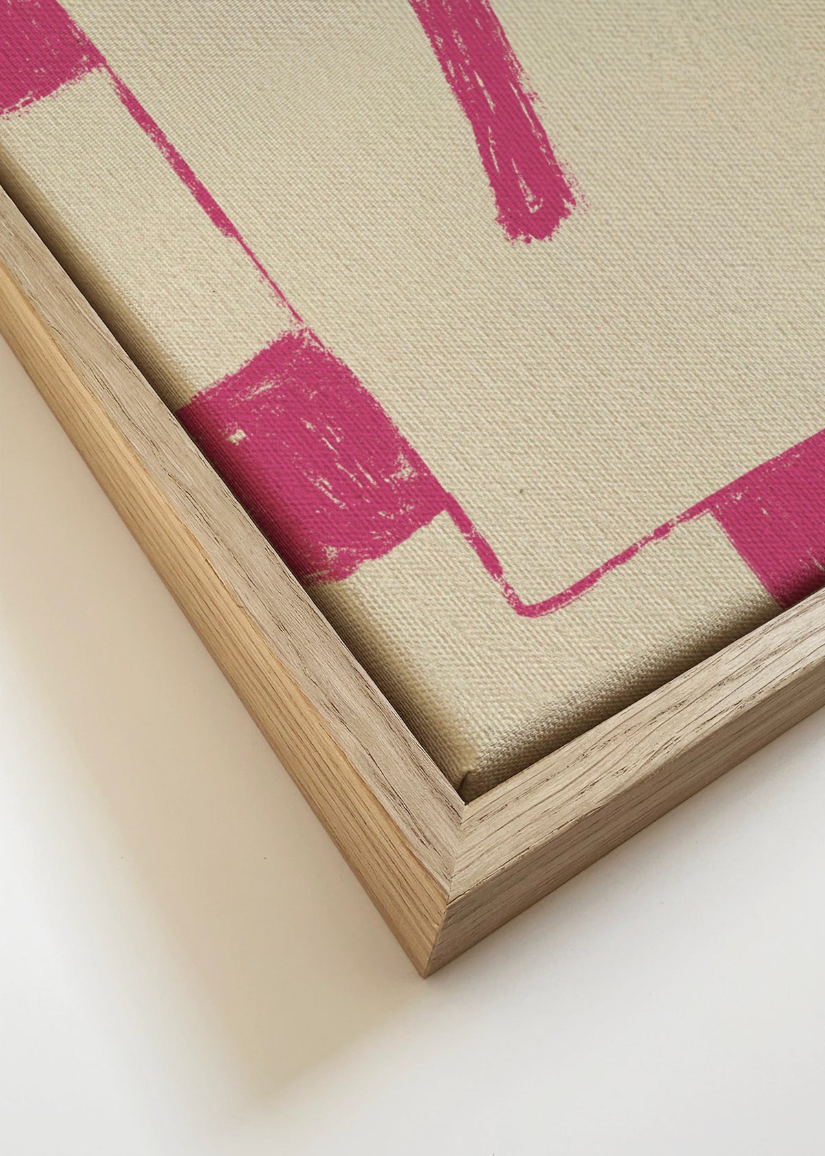 Palm paradise – Pink - Framed canvas detail