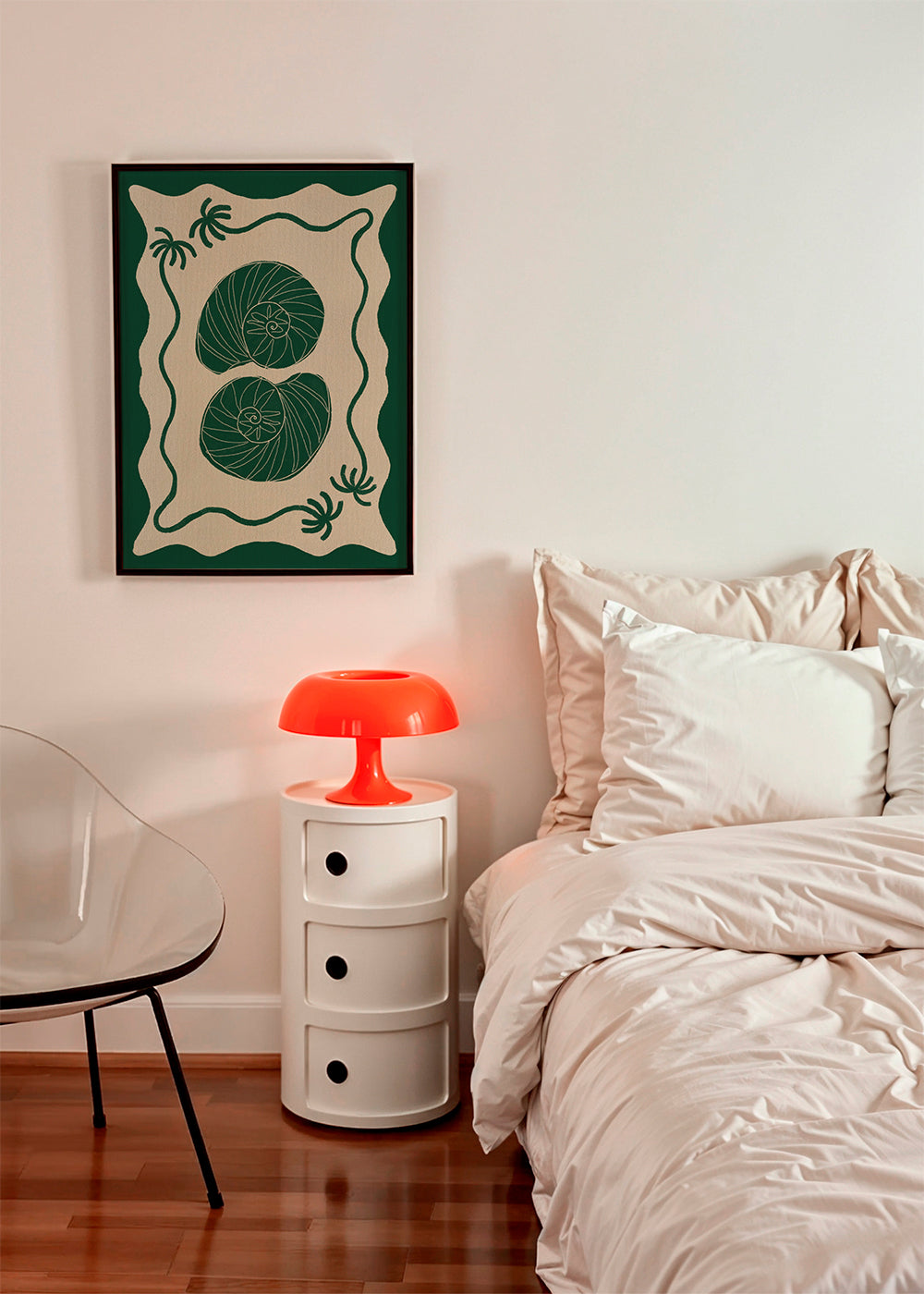 Illustration Green Seashell Stories