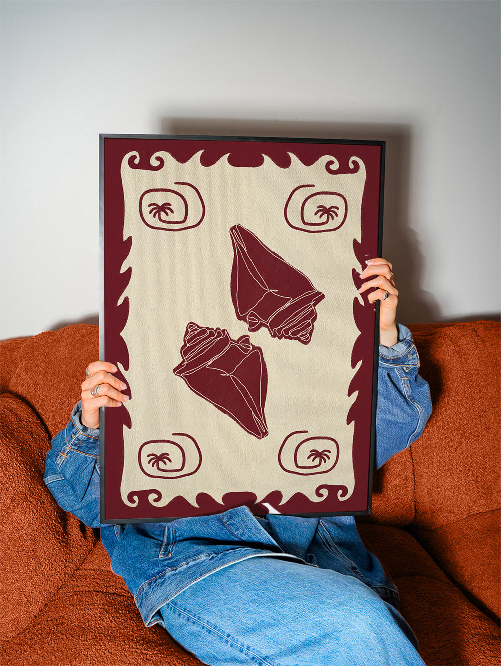 Illustration Red Seashell Stories