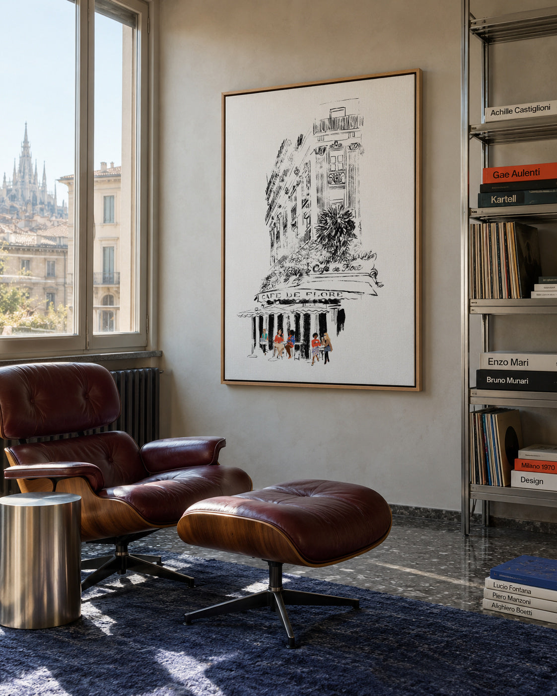 Café de Flore Paris - Framed canvas in an interior