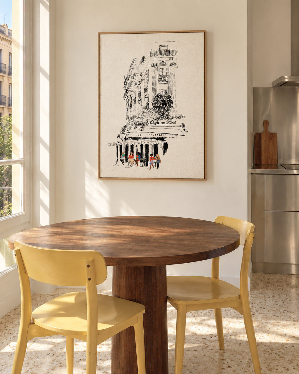 Café de Flore Paris - Framed canvas in an interior