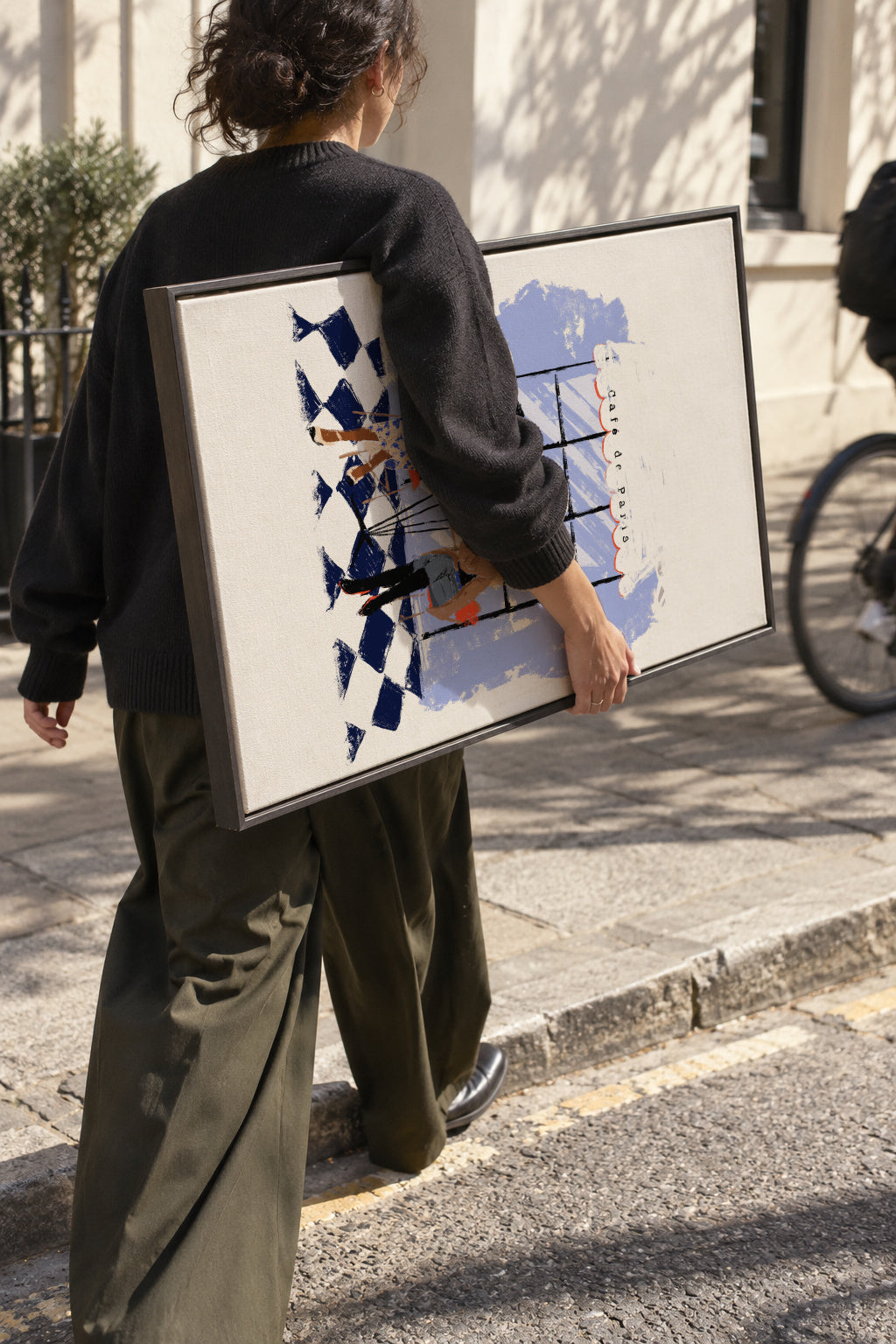Café de Paris - Framed canvas in an interior