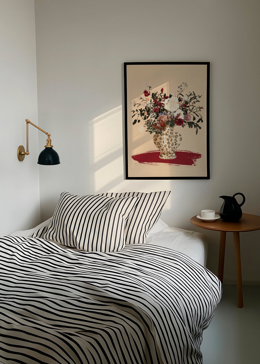 Illustration Flowers in a leopard vase