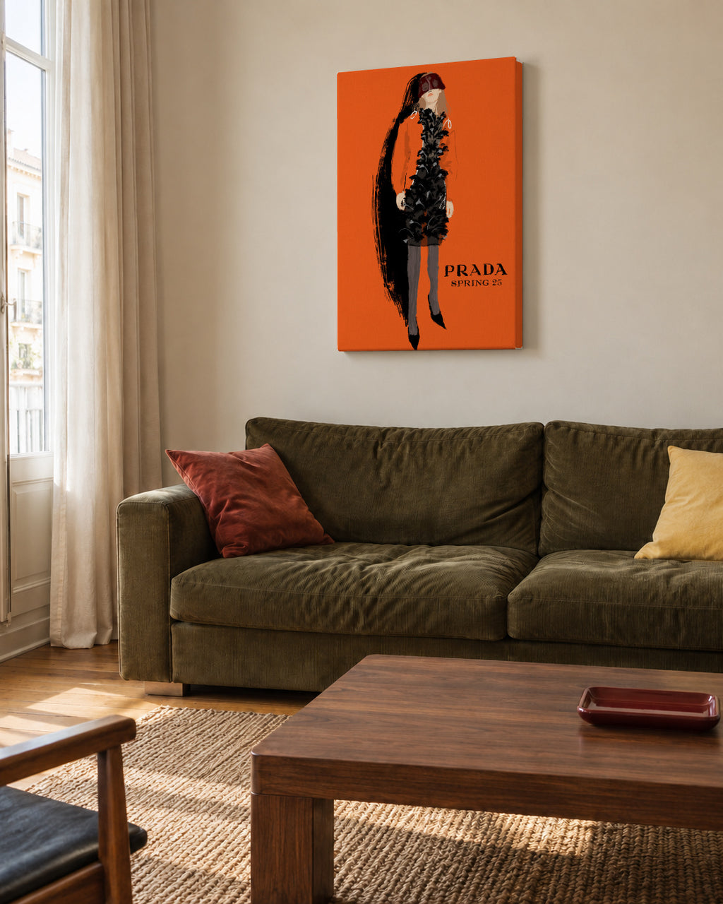 Prada - Unframed canvas in an interior