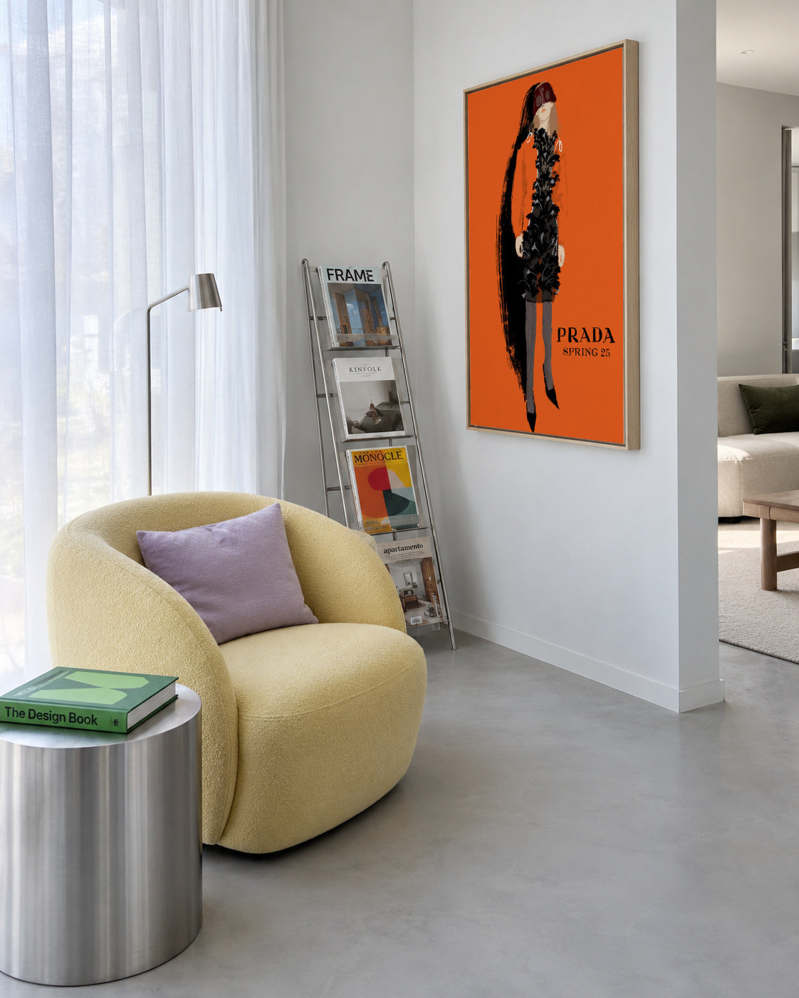 Prada - Framed canvas in an interior