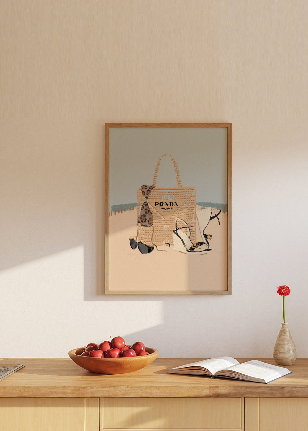The Beach - Framed poster in an interior