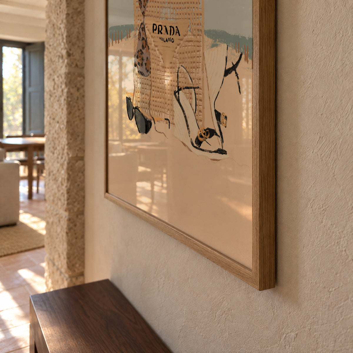 The Beach - Framed poster detail