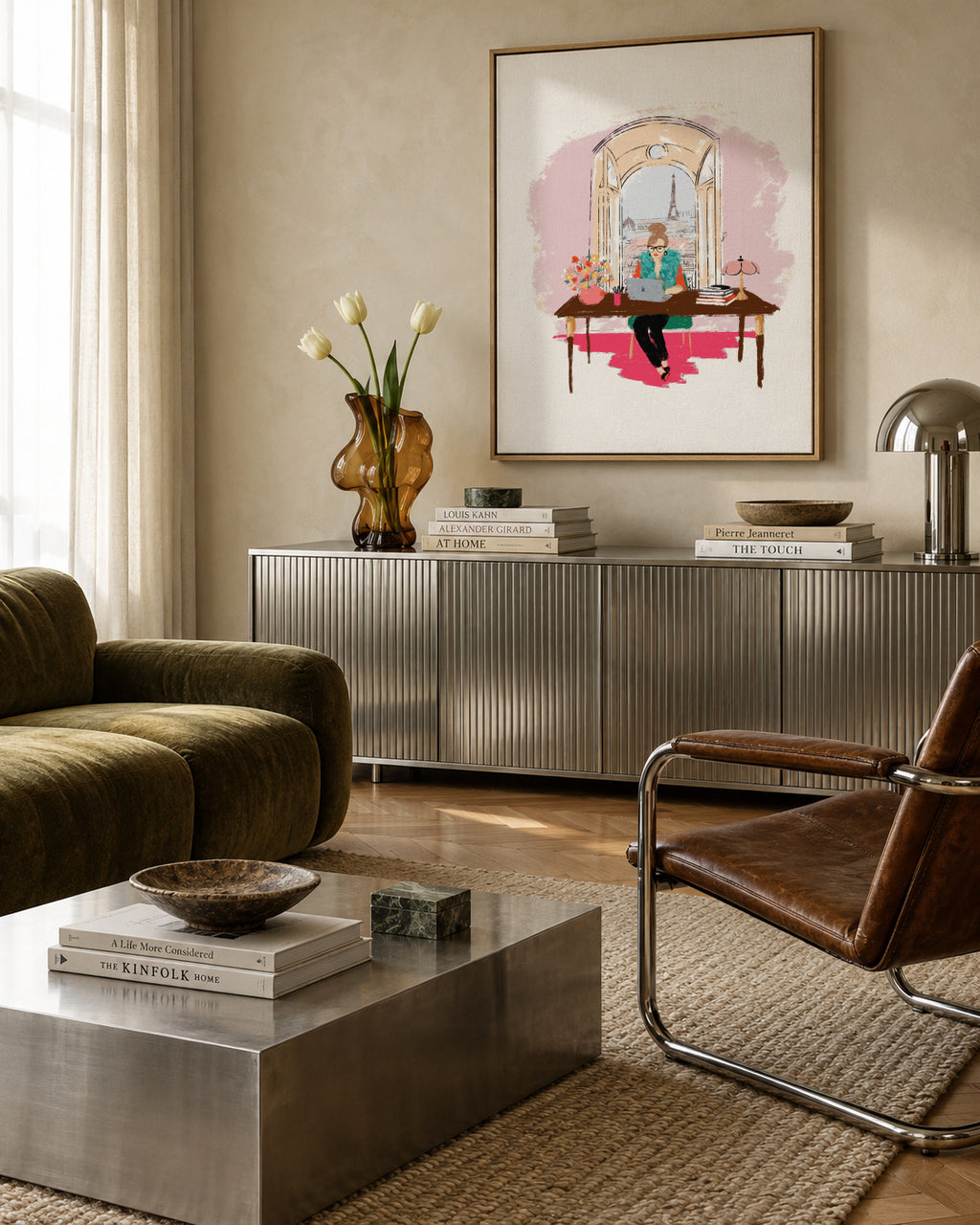 Home office - Framed canvas in an interior