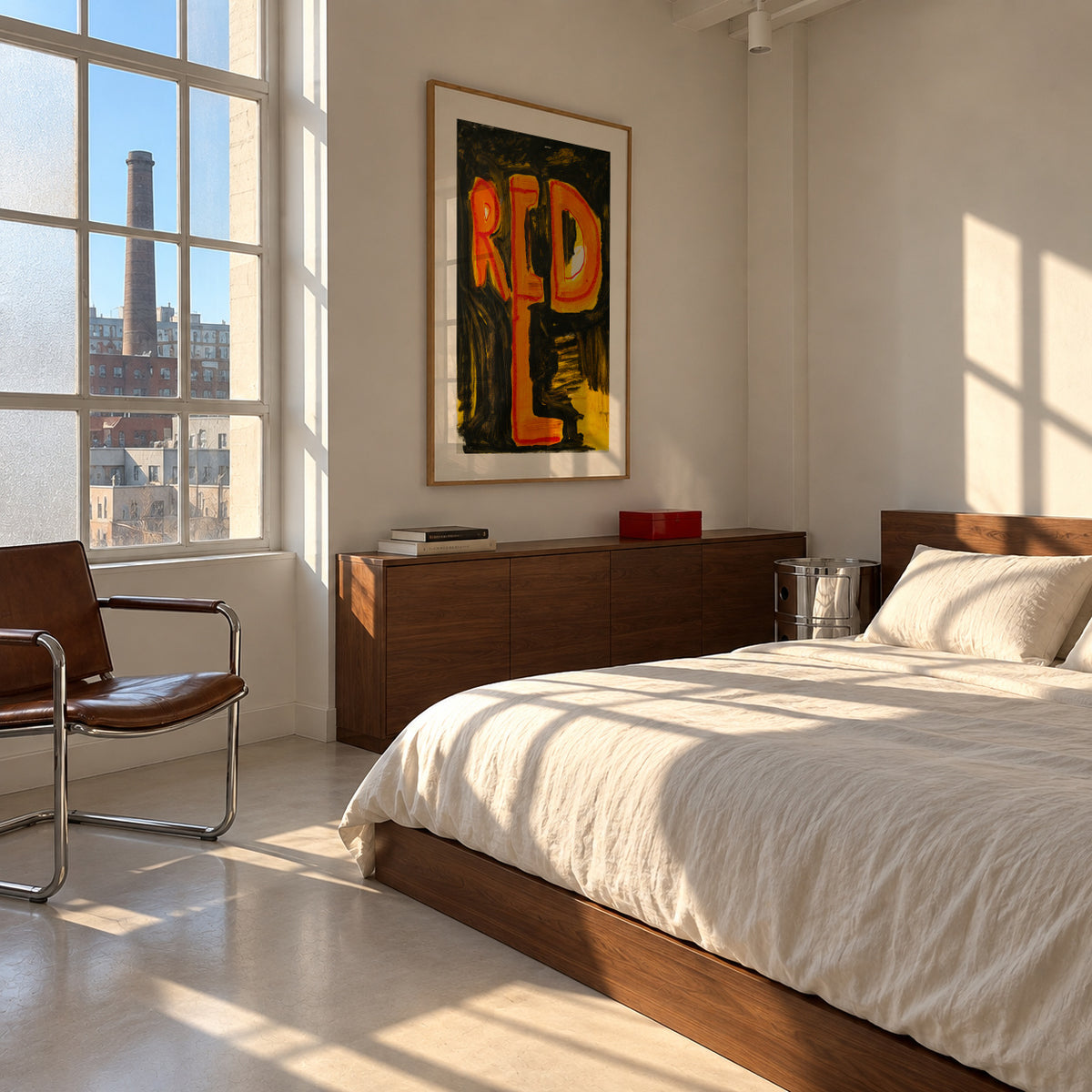 Red - Framed poster in an interior