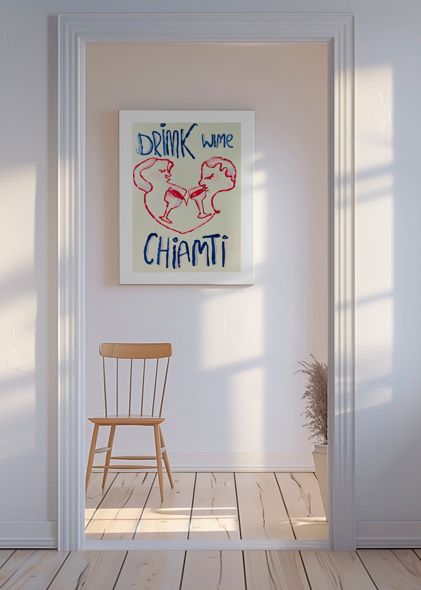 Cuadro de cocina con copas ilustradas – Canvas