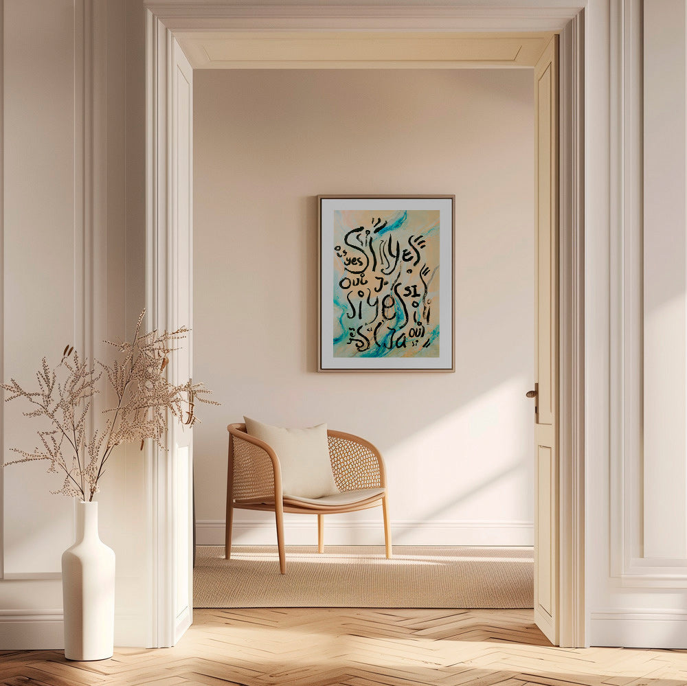 Ilustración tipográfica con gestos acuarelados – Canvas2