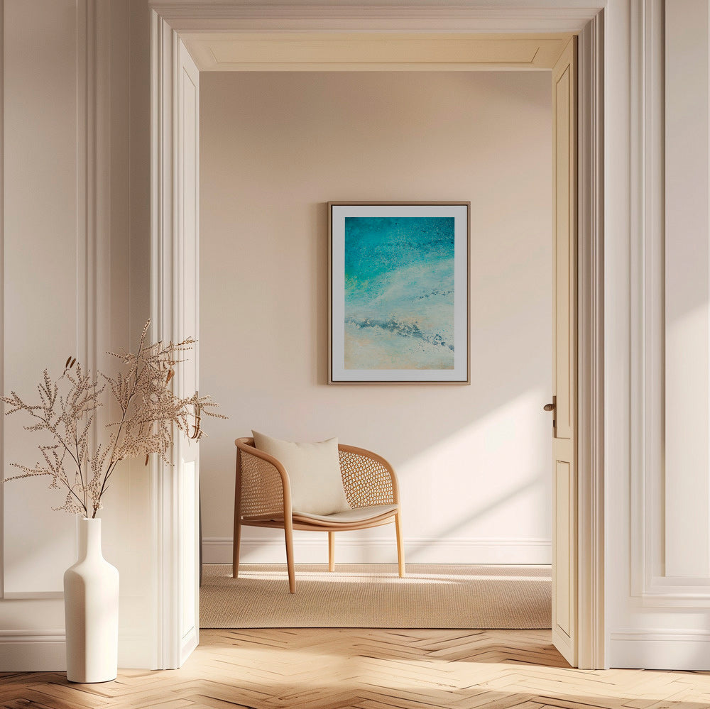 Cuadro abstracto en tonos turquesa – Canvas1