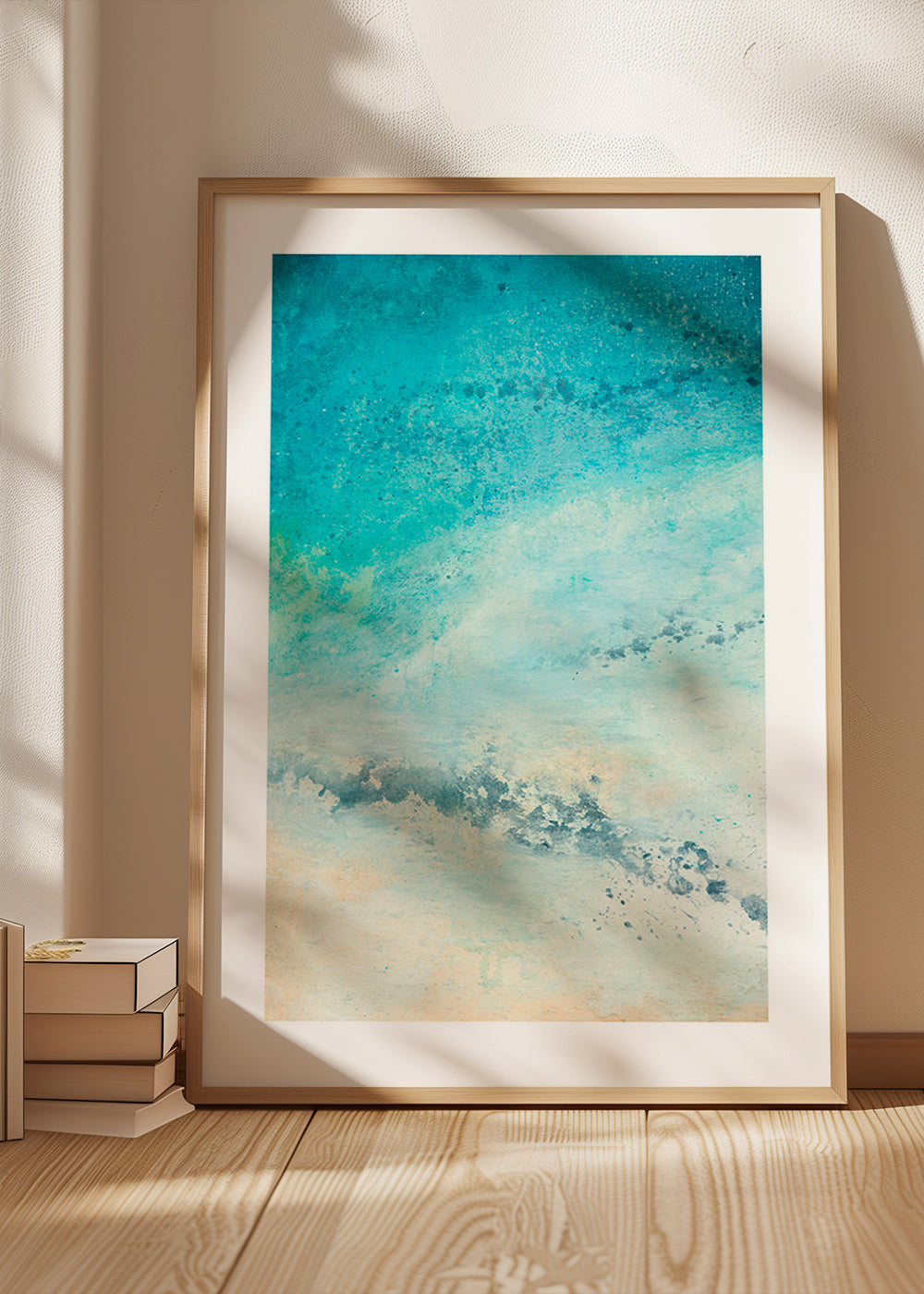 Cuadro abstracto en tonos turquesa – Product1