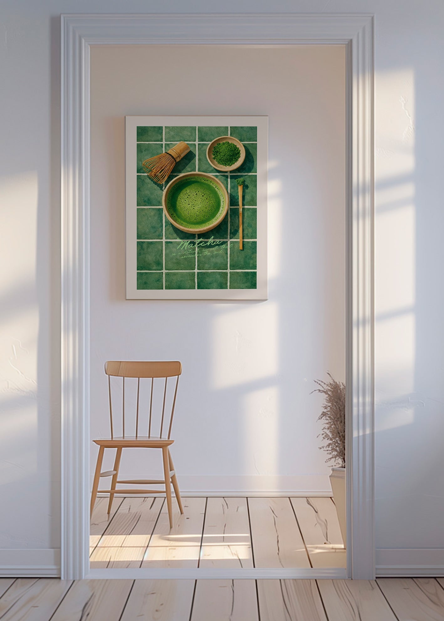 Kitchen art: Matcha bowl composition