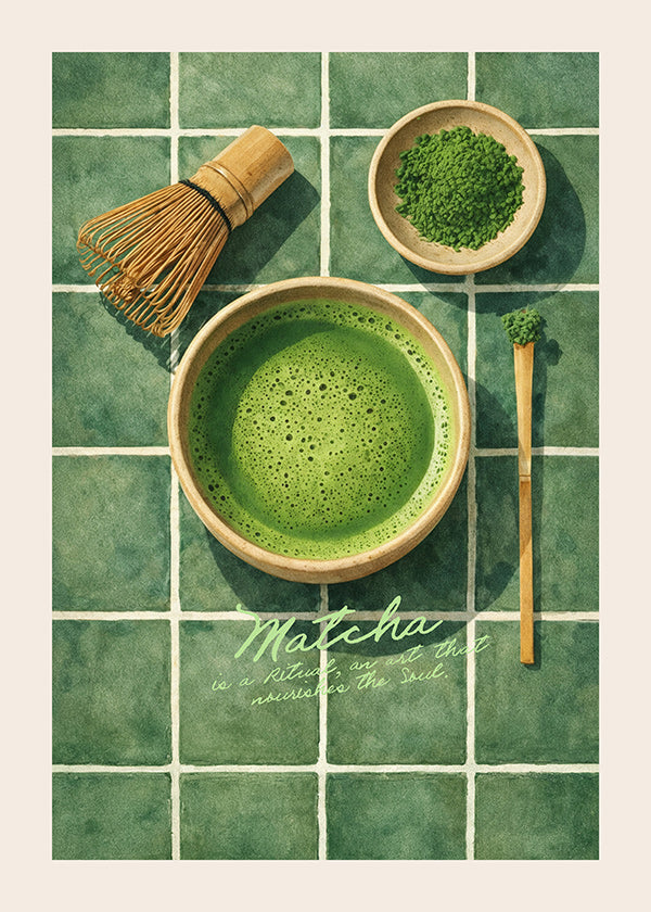 Kitchen art: Matcha bowl composition