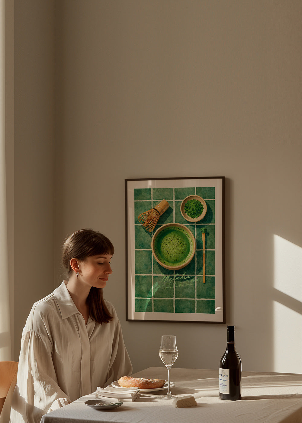 Kitchen art: Matcha bowl composition