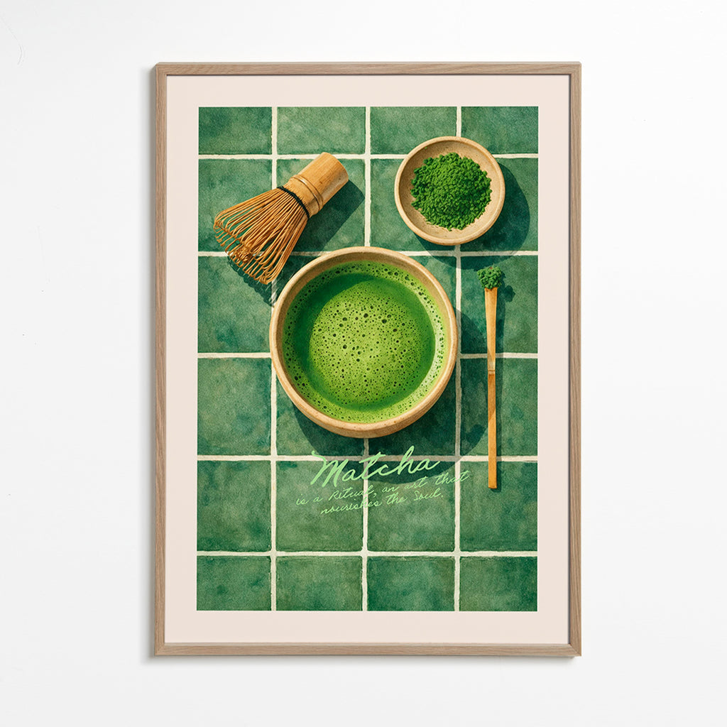 Kitchen art: Matcha bowl composition