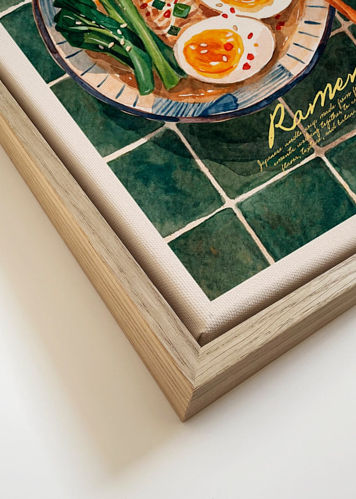 Kitchen art Ramen watercolor bowl