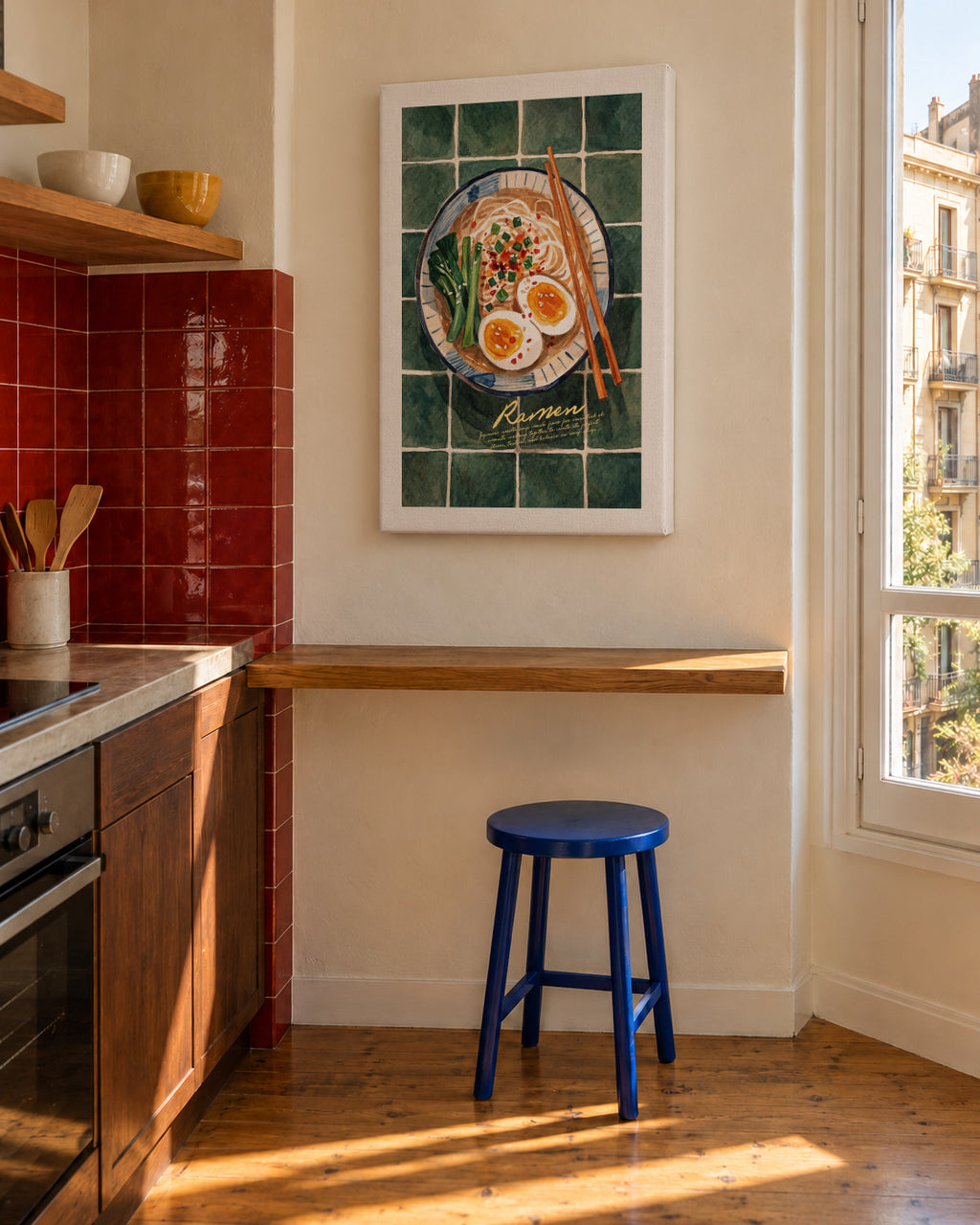 Ramen - Unframed canvas in an interior