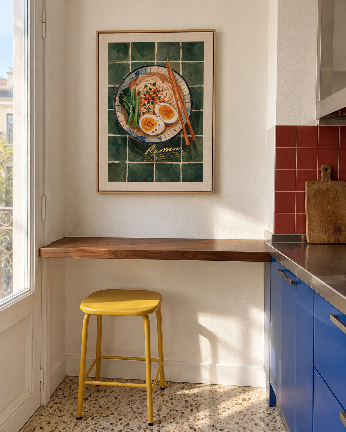 Ramen - Framed canvas in an interior