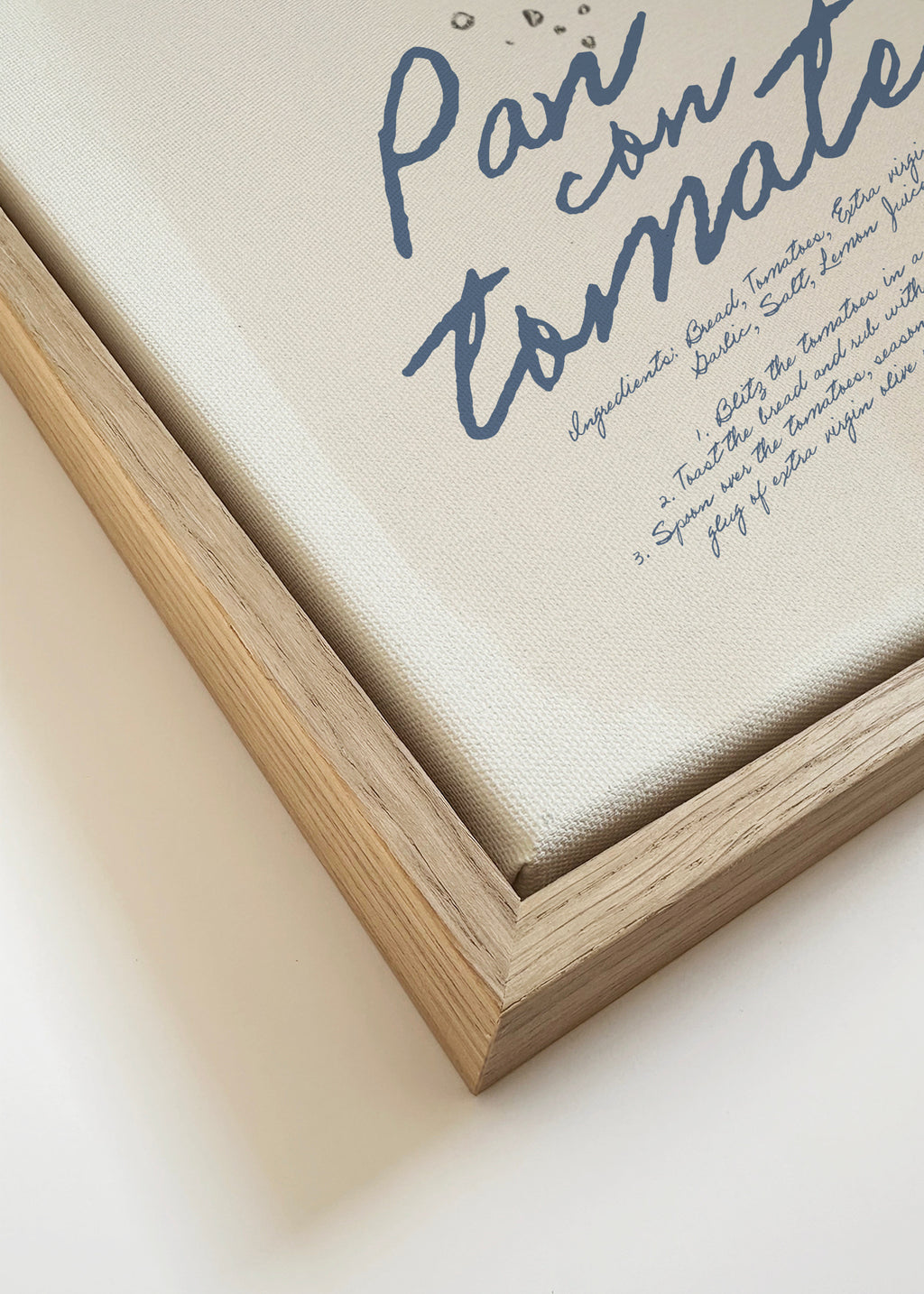 Pan con Tomate - Framed canvas detail