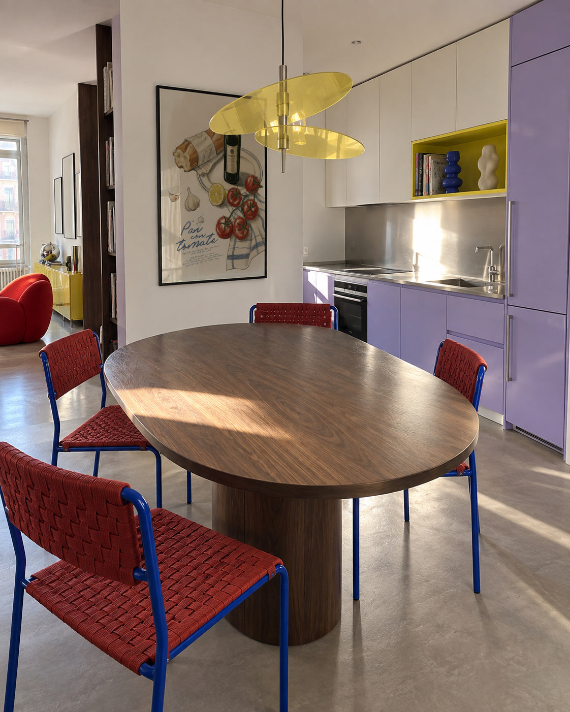 Pan con Tomate - Framed poster in an interior