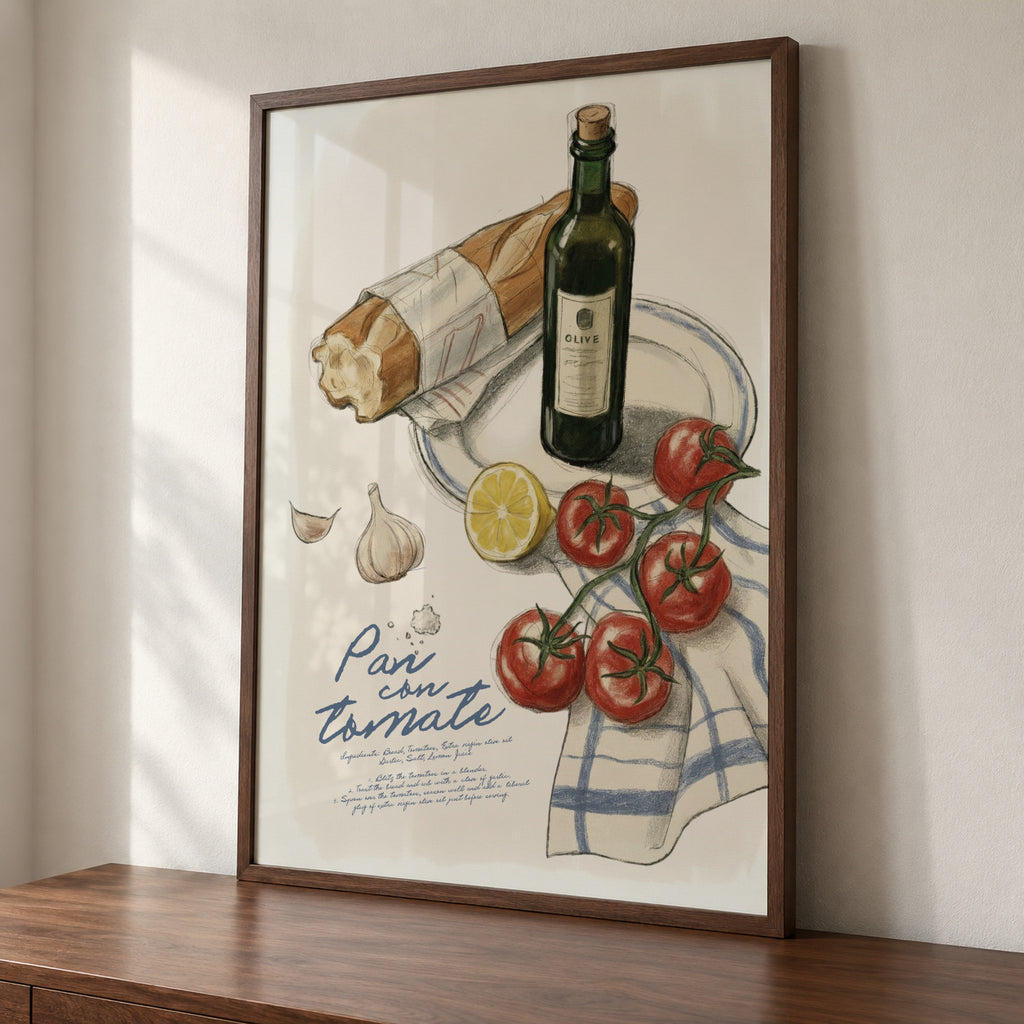 Pan con Tomate - Framed poster detail